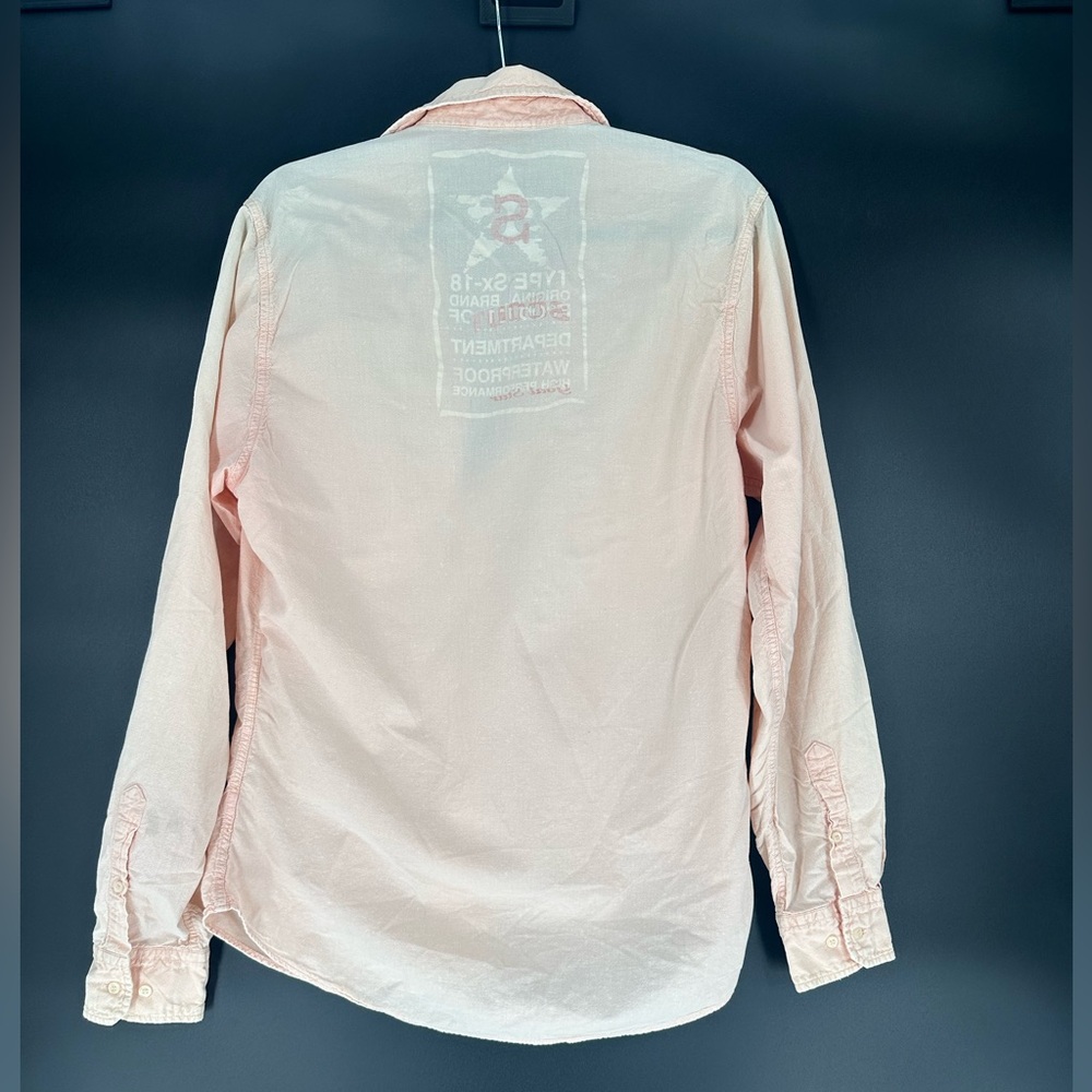 Men’s Long Sleeve Marco Polo Shirt Size L but fits like a M in Peach Color - Picture 6 of 7